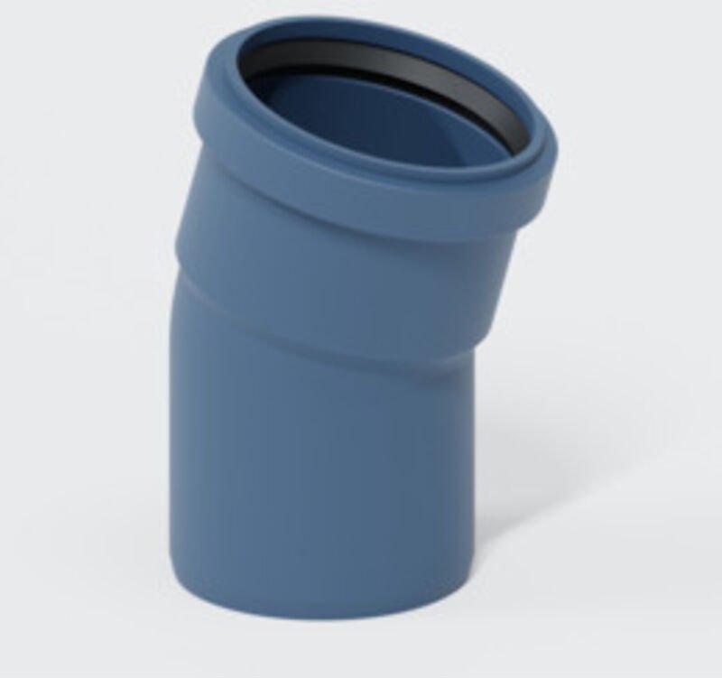 POLO-KAL NG Abflussrohr-Bogen 15° mit Muffe - schalldämmend - DN 75