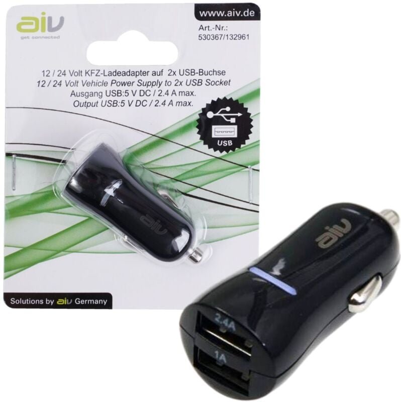 AIV - 12V/24V Ladeadapter 2x usb 3.4A