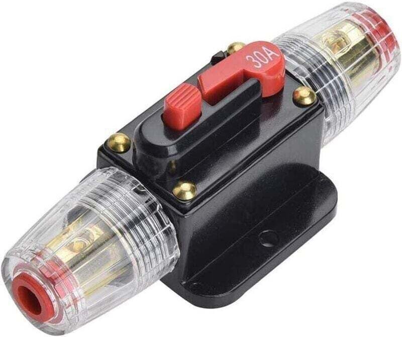 30-A-Leistungsschalter, 12-V-24-V-DC-Inline-Sicherungshalter, manueller Rückstellschalter, Auto-Audiosicherung, Inline-S...
