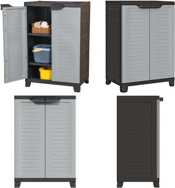Kunststoffschrank 65x45x97 cm - Aufbewahrungsbox - Garderobe - Schuhschrank - Werkzeugschrank - Plastikmöbel - Home & Li...