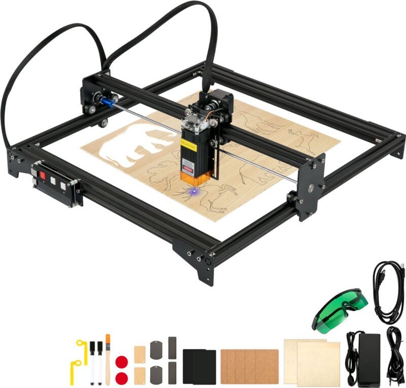Desktop-Lasergravierer, 16,1 x 15,7 Zoll, große Fläche, 5,5 w Laserleistung, Präzisionsschneid- und Graviermaschine für ...