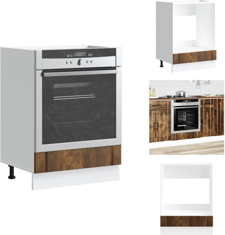 Herdumbauschrank Lucca Räuchereiche Holzwerkstoff - Herdumbauschrank - Herdumbauschränke - Backofenschrank - Küchenofens...