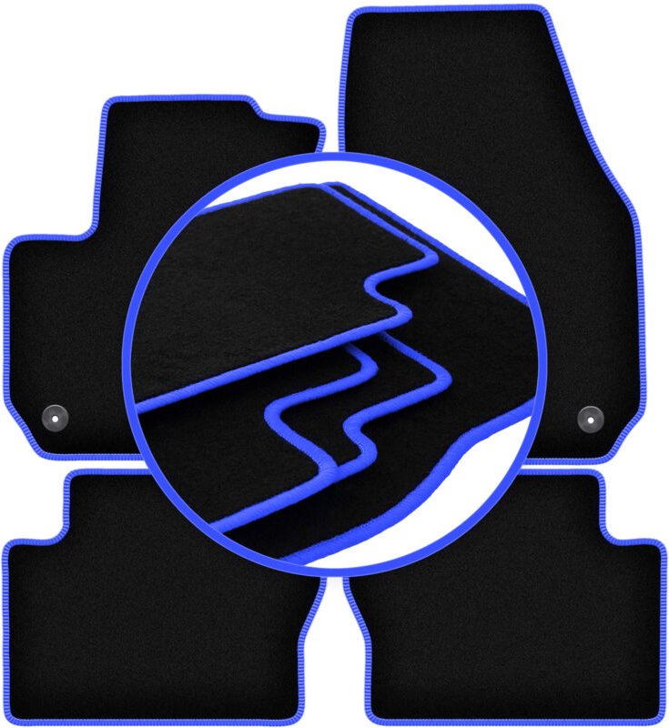 CARLUX-BLUE Autofußmatten für: Opel Zafira B Minivan (2005-2014)