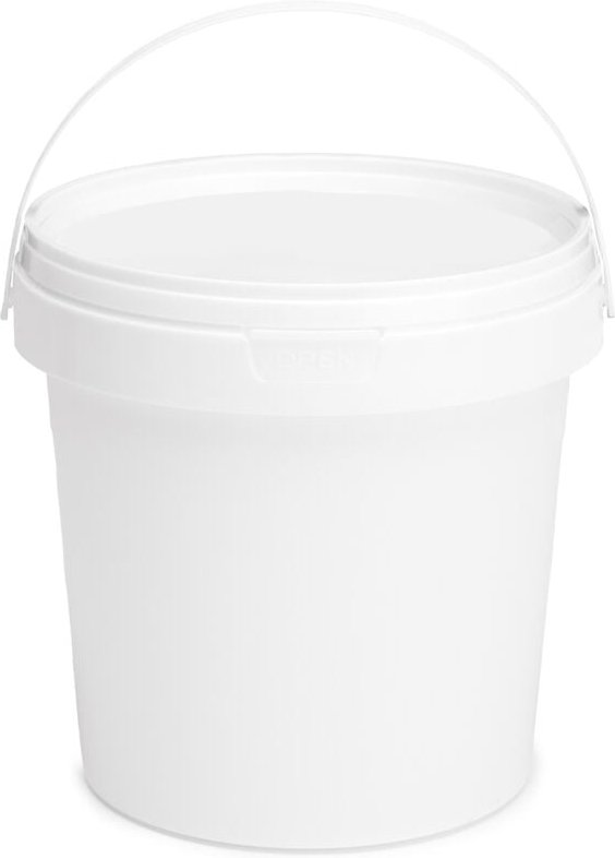 Thumbnail - Garronda Eimer mit Deckel 1 L für die Lagerung von Lebensmittel- und Chemischen Produkten 20 Stück Weiß GD-0071