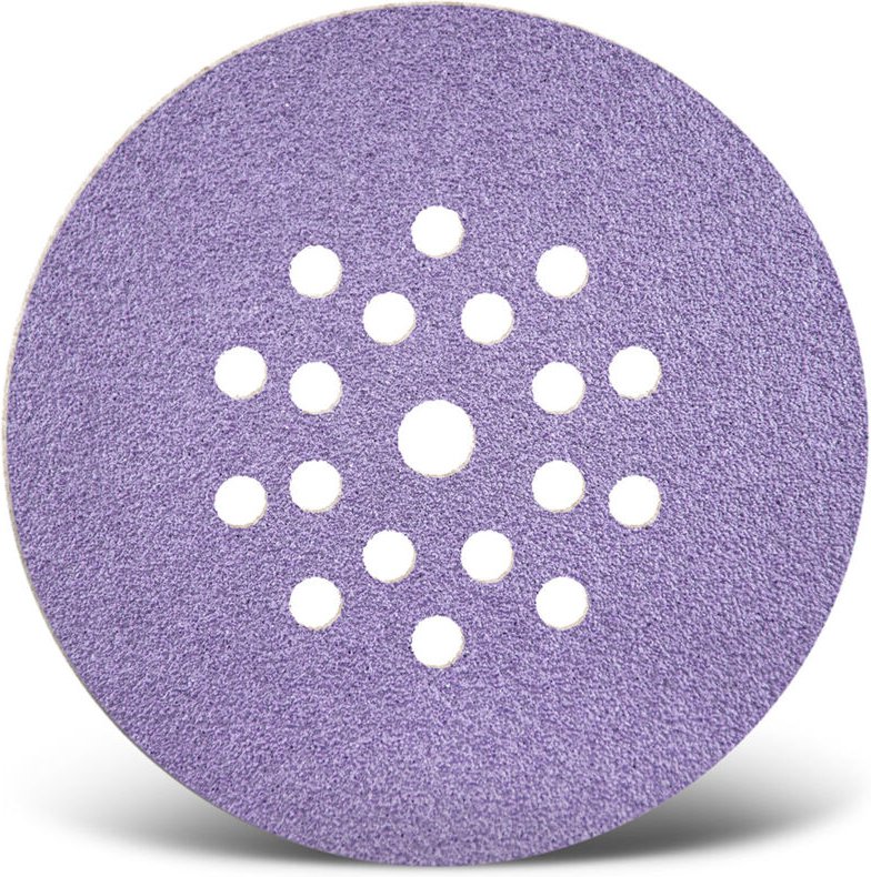 Purple hd Klett-Schleifscheiben, 225 mm, 19-Loch, f. Trockenbauschleifer, Keramik-Mix (25 Stk.) K180 - Menzer