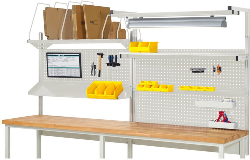 Rau System-Aufbau Komplettset 06, für Produktbreite 3000 mm, RAL7035/RAL7035