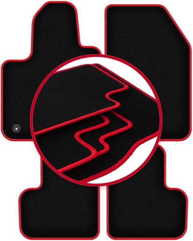 CARLUX-RED Autofußmatten für: Fiat 500X II Crossover (2018-)