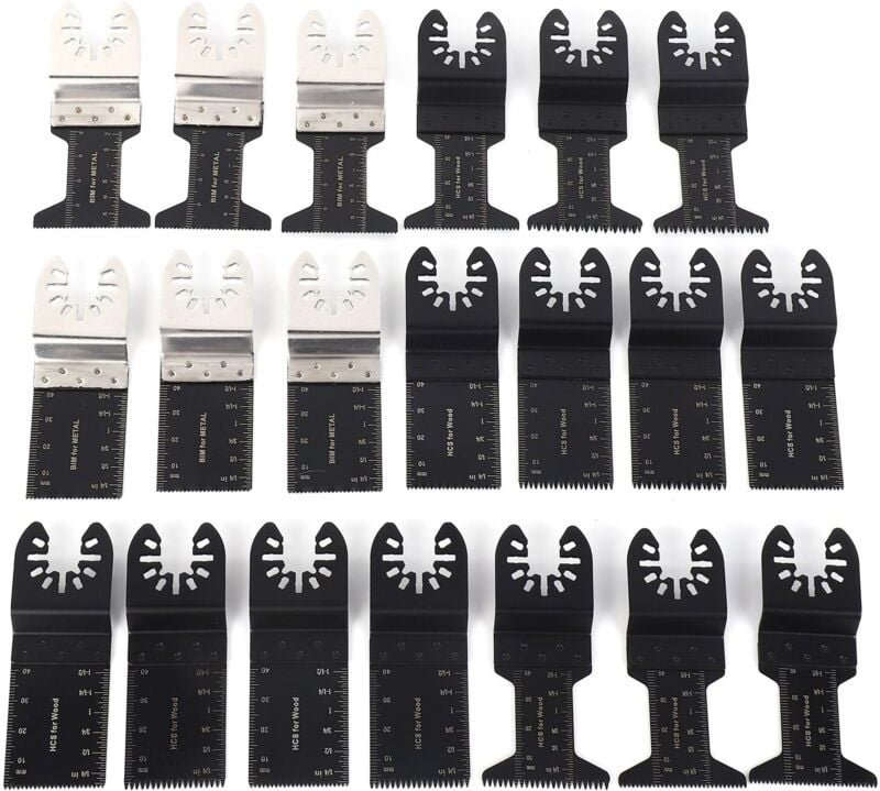 Ugreat - 20-teiliges Hochleistungs-Oszilliersägen-Schnellspann-Multifunktionswerkzeug für Holz, Metall und Kunststoff