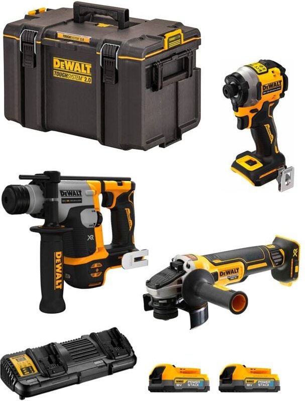 Dewalt - Kit DWK304PS (DCH172 + DCF850 + DCG405 + 2 x 1,7 Ah + DCB132 + DS400)