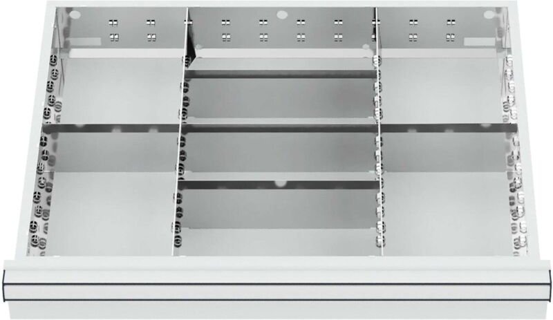 Schubladeneinteilung Metalleinteilung blh 200-300 mm Innenmaß 600x450 mm 8 Fächer - Stier