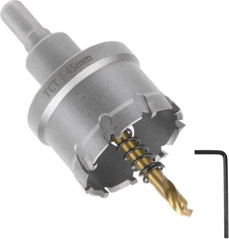 Bimetall-Lochsäge, 45 mm TCT-Hartmetall aus Edelstahl in Industriequalität, Schnellarbeitsstahl-Legierungsmetall-Lochsäg...