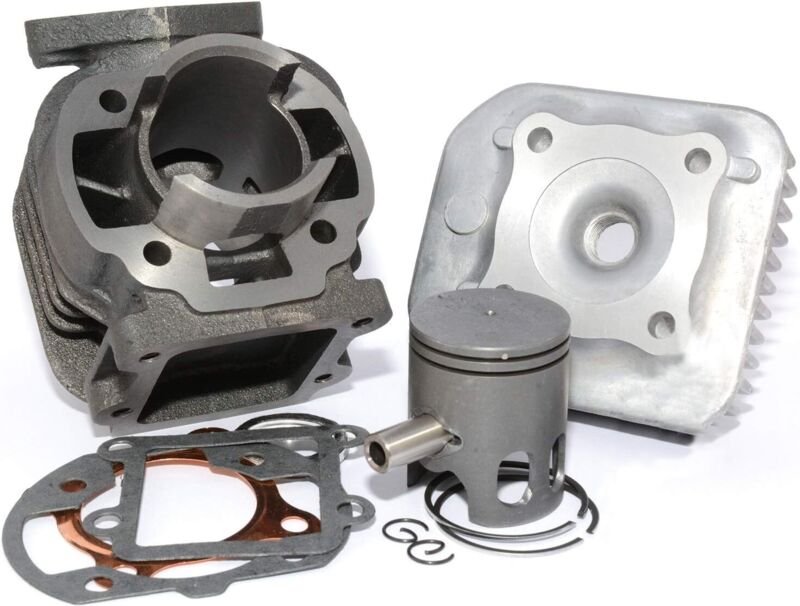 50 Zylinderkit aus Gusseisen für MBK Booster Zylinderkopf Kolben Bi-Ringe Originaltyp Bw's Spirit Stunt Slider Rocket Ne...