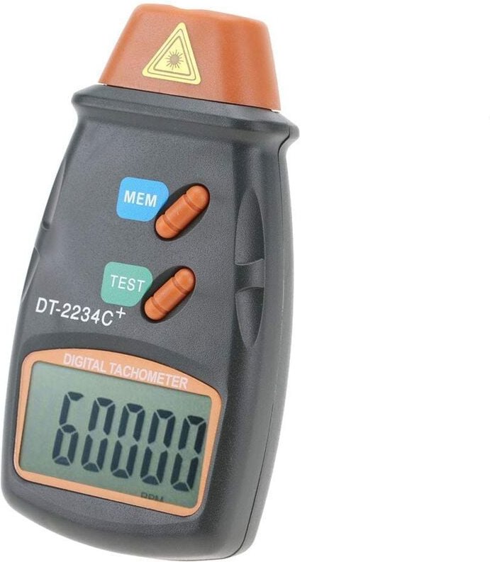Ersandy - Digitaler Drehzahlmesser, DT-2234C + berührungsloser LCD-Foto-Drehzahlmesser, Mini-Drehzahlmesser, Drehzahlmes...