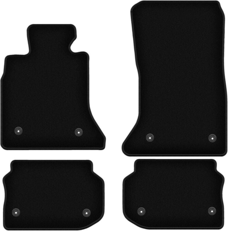 Thumbnail - BASIC schwarze Veloursmatten für: BMW 5 F10 Limousine (VELCRO) (2010-2013)