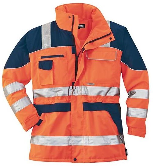 Warnparka, Gr. XL, orange/blau