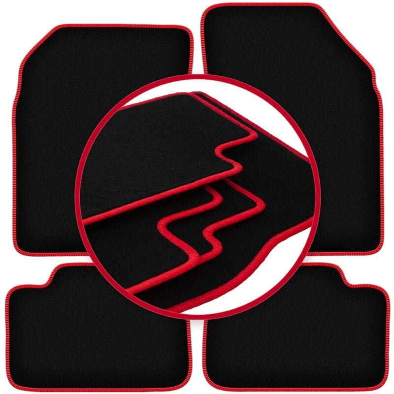 CARLUX-RED Autofußmatten für: Nissan Micra K11 Fließheck (1992-2003)