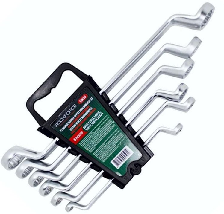 Gekröpfter Ringschlüsselsatz 6-teilig 8-24 mm Cr-V