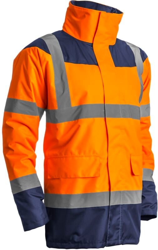 Hochsichtbarer Winter-Arbeitsparka KETA – Neonorange 3XL – 60/62