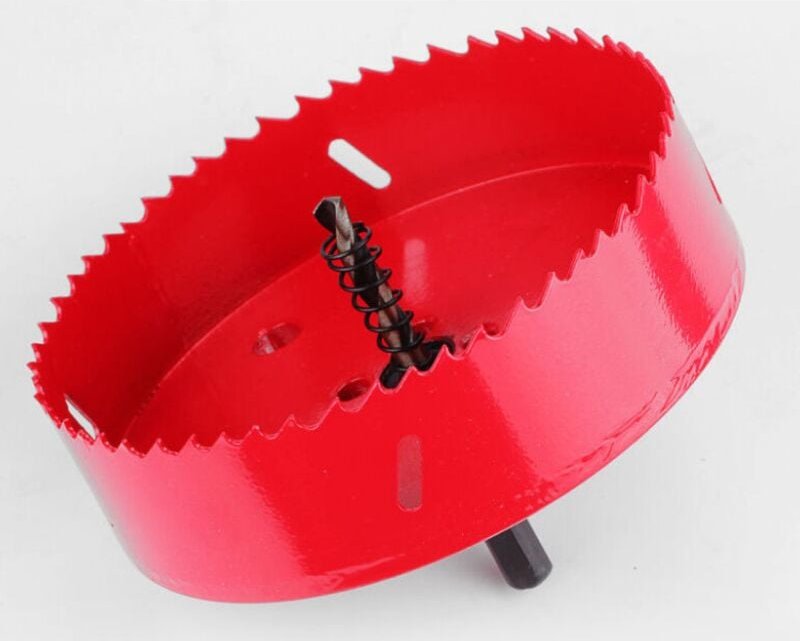 Scie cloche universelle 100mm, fraise cloche hss bi-métal, accessoire professionnel pour l'aluminium, le bois, la fonte,...