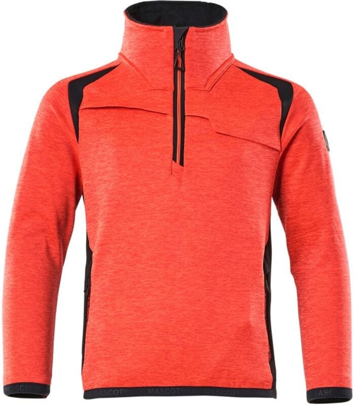 Mascot - Fleecepullover für Kinder,Reißverschluss Gr. 140, Hi-vis rot/schwarzblau