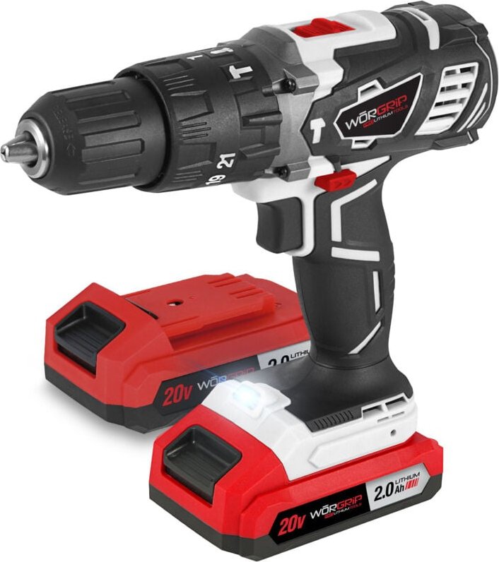 Bohrhammer 20 v, 2 Batterien 2,0 Ah - Worgrip