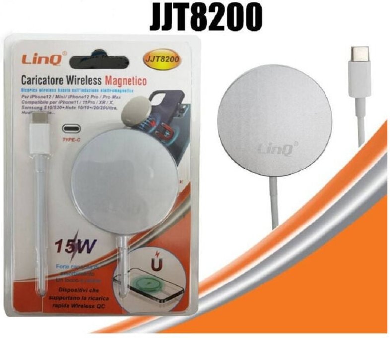 Trade Shop Traesio - Trade Shop - 15 w typ-c magnetisches qc drahtloses induktionsladegerät JJT8200 -