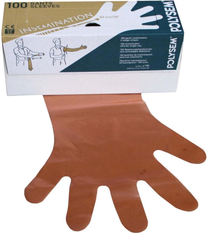 Einweghandschuh vet orange