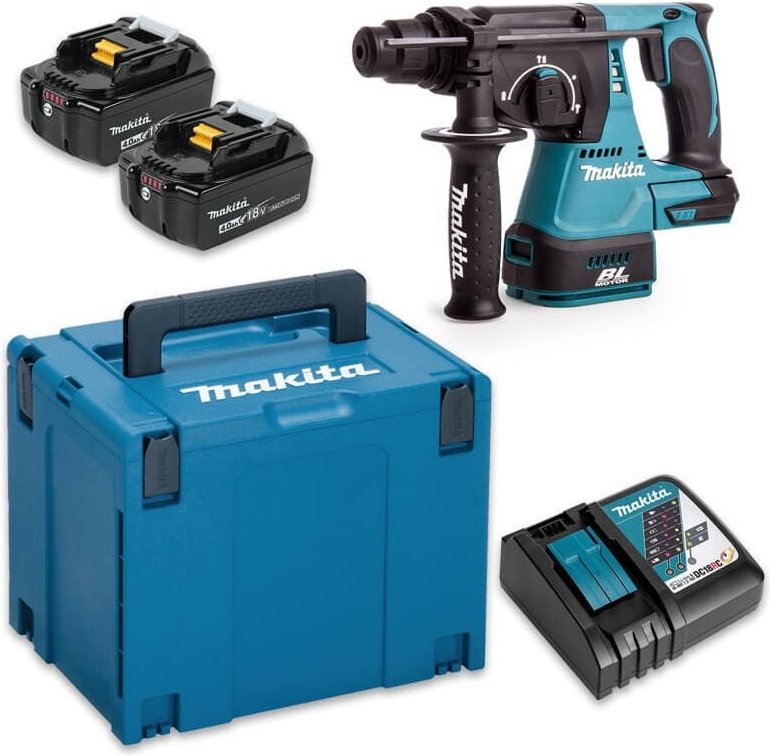 Thumbnail - Meißelhammer SDS-Plus 18V LXT (2x4,0 Ah) in MAKPAC - MAKITA DHR242RMJ