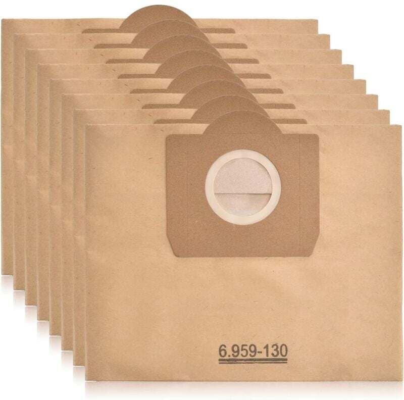 10er-Pack 6.959-130.0 Papierstaubbeutel a 2201/2204/2504 für Karcher WD3 WD3P Nass- und Trockensauger Ersatz - Aiperq