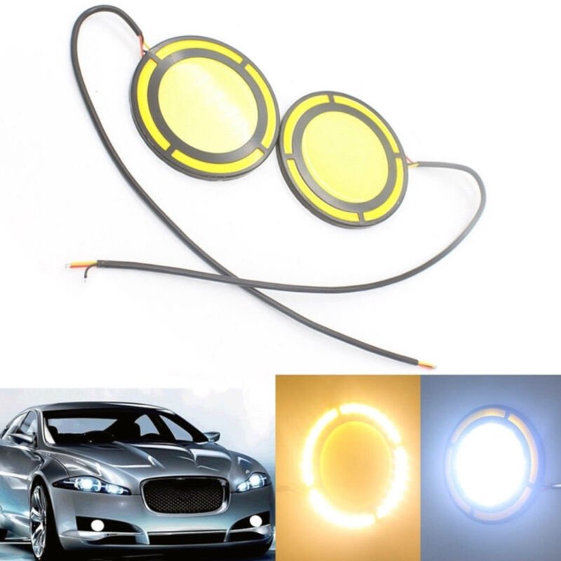 Trade Shop Traesio - Trade Shop - Paar led Tagfahrlicht drl Auto Nebelscheinwerfer cob kalt weiß -