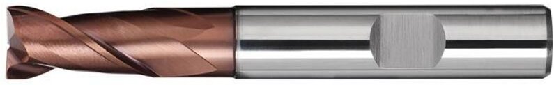 Bohrnutenfräser din 6527 l Typ n Nenn-Ø 8 mm Einsatzlänge 25 mm vhm TiAlN din 6535 hb Schneidenanzahl 2