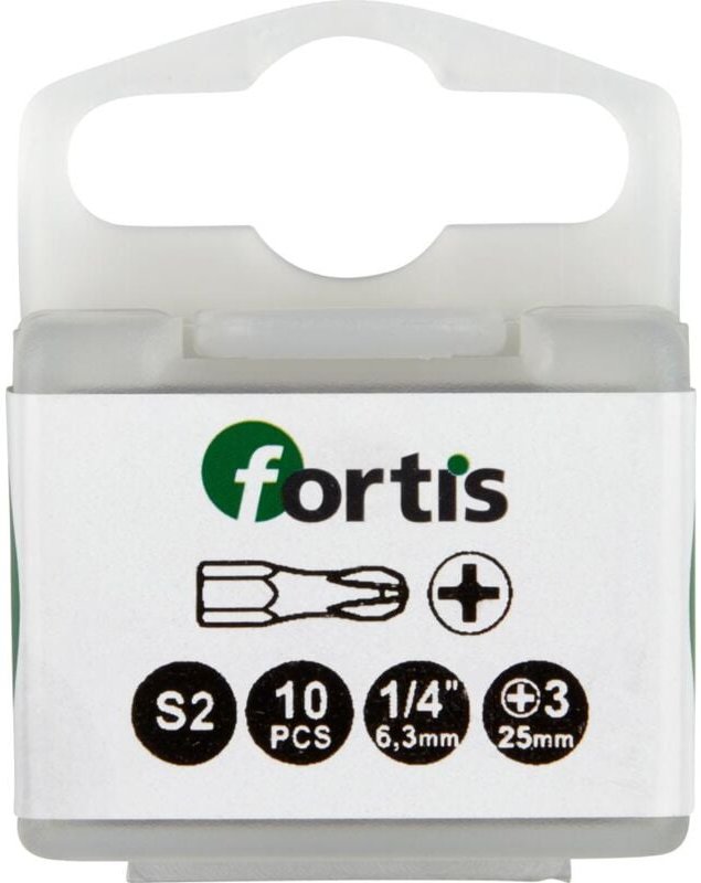 Thumbnail - FP - Bit Torsion 1/4' DIN3126 C6,3 PH3x25mm 10er Pack fortis
