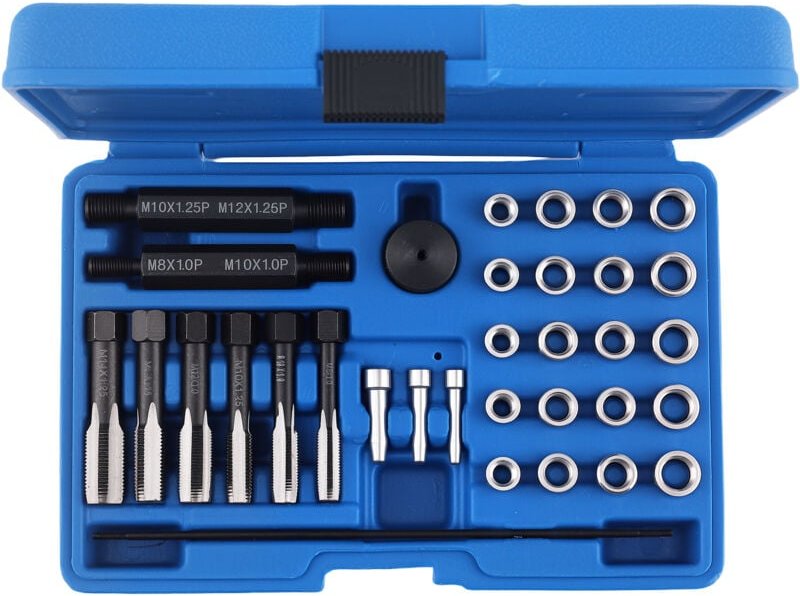 Gewindebohrer Kit for Motor M8-M14 Glühkerzen Reparatur Werkzeug 33tlg