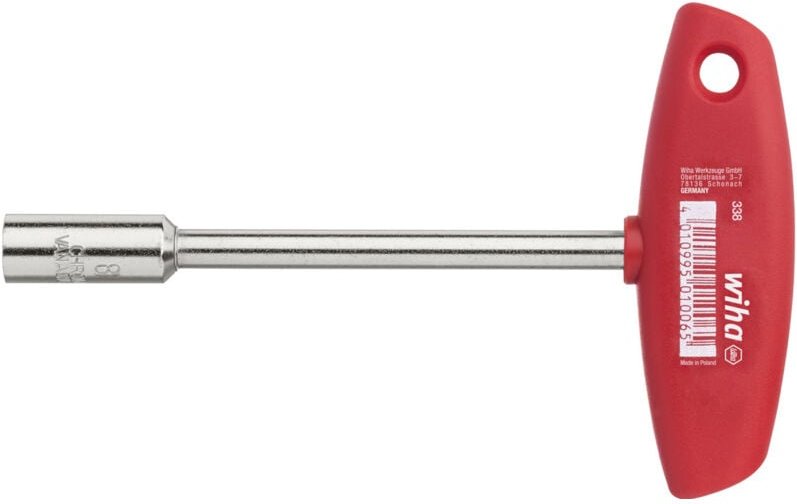 Thumbnail - Wiha - Steckschlüssel mit Quergriff Innenvierkant glanzvernickelt 8 mm (01006)