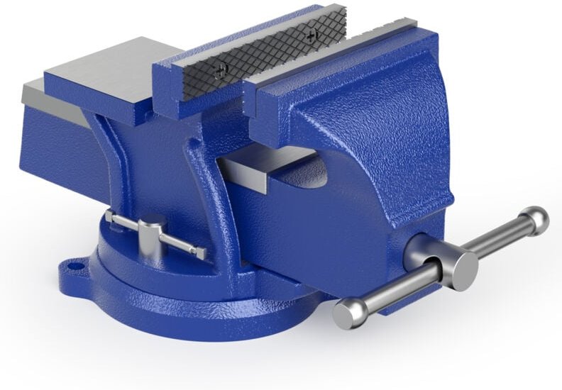 Wiltec Schraubstock Light Duty 100 mm Klemmbacke, Spannwerkzeug mit Amboss für leichte Beanspruchung für Werkbank