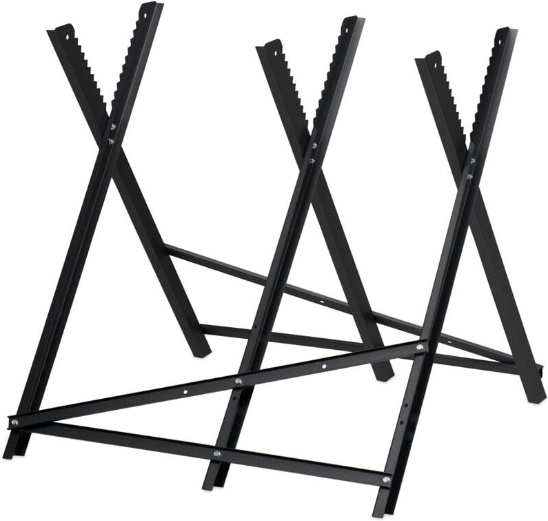 Thumbnail - Sägebock, Holzsägearbeiten, klappbar, 150 kg, Sägegestell für Kettensägen, Stahl, hbt 80 x 81 x 83 cm, schwarz - Relaxda...