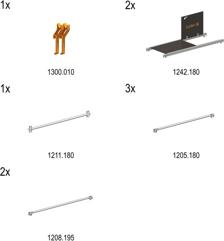 Layher Nachrüstset P2 für Gerüst Uni Leicht 1403.207