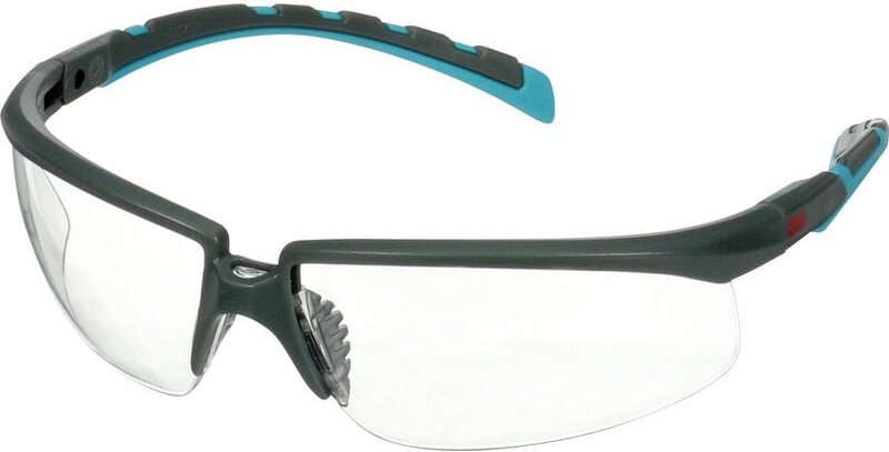 S2001SGAF-BGR Schutzbrille mit Antibeschlag-Schutz, mit Antikratz-Schutz Türkis, Grau en 166 din - 3M