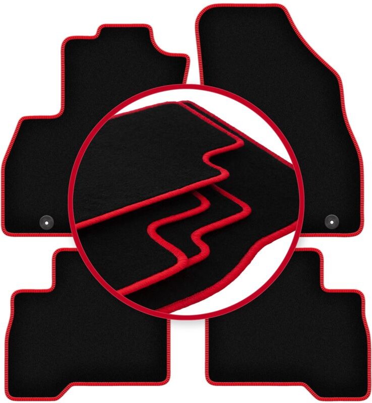 CARLUX-RED Automatten für: Peugeot Bipper Kombivan, Tepee (2007-2017)