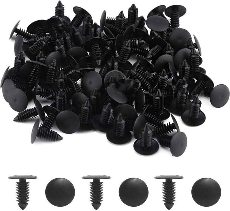 50 Stück Kunststoff-Nietklammern – Kunststoff-Nietklammern, Karosserieverkleidung, Verkleidungshalter, Auto-Stoßstangen-...