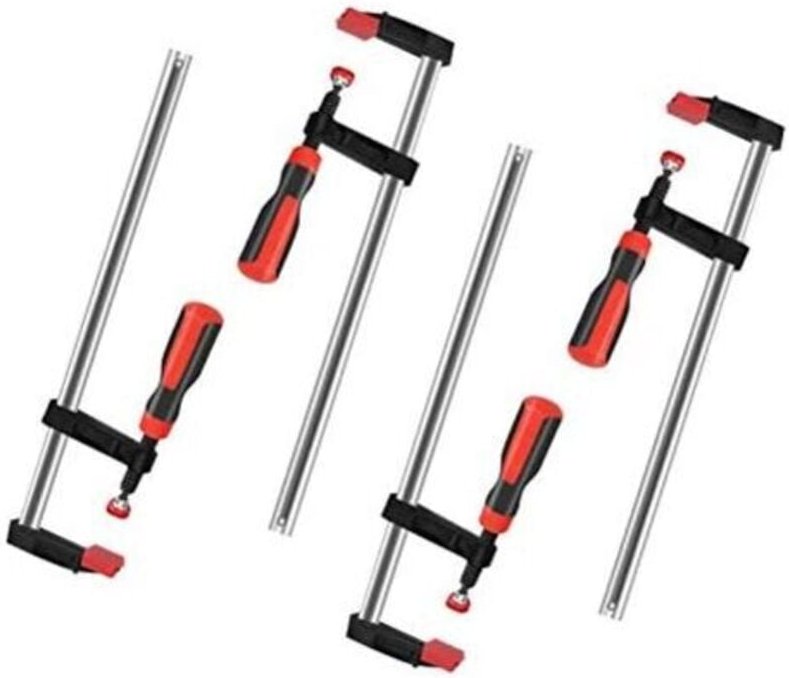 Stück F-förmige Tempergusszwingen, Einhand-Metallzwingen-Set, Schnellspann-Schraubstockzange mit Griff für Holzbearbeitu...