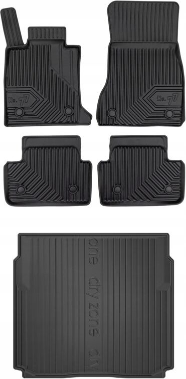 SET 77 Gummimatten und Fußmatten BMW 5er G61 Kombi ab 2023-