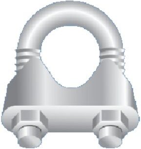 Bügelschelle für dina fava seil 21x20mm - 1212