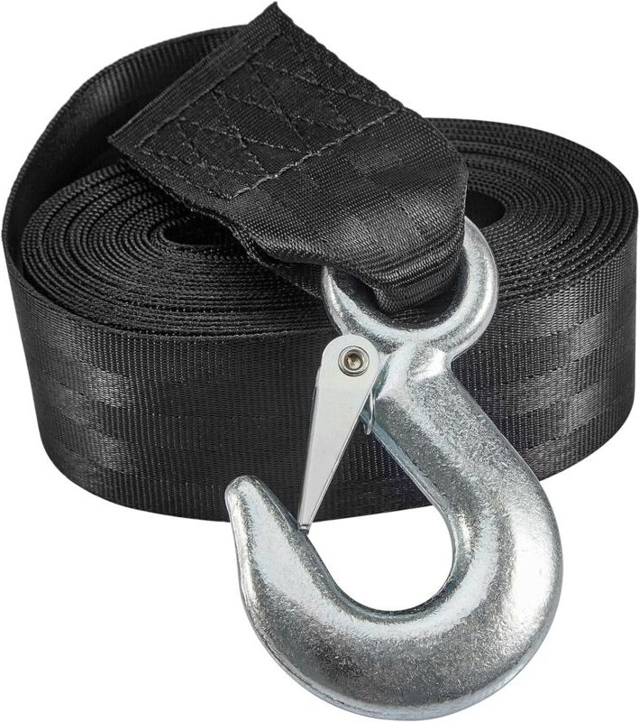 Windengurt für Boote und Autos mit Haken, Hochleistungs-Windengurt für Bootsanhänger (5 cm x 6 m) (2 Zoll x 20 Fuß) (Sch...