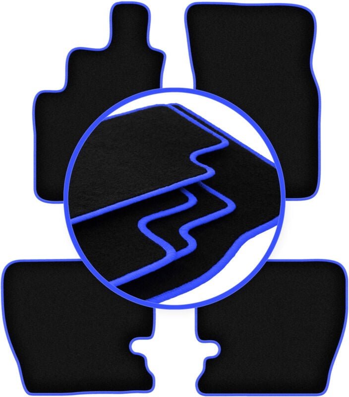 CARLUX-BLUE Autofußmatten für: SsangYong Musso SUV (1993-2005)