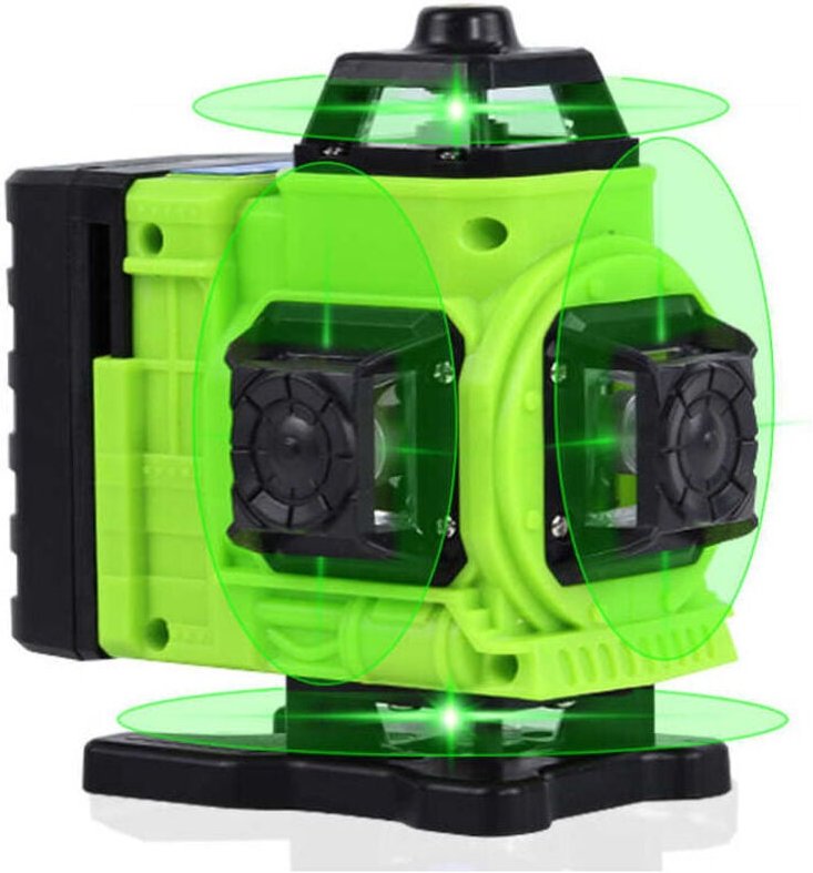 Ymyny - 16 Linien Grünes Licht Multifunktions-Laser-Level, 3° Selbstnivellierung, Wiederaufladbare Batterie, Omnidirekti...