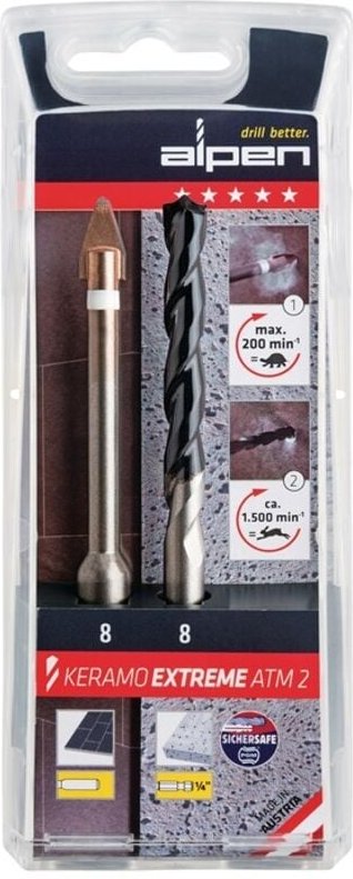 Keramikbohrer Keramo extreme Set 5 mm Länge 105 mm - Alpen