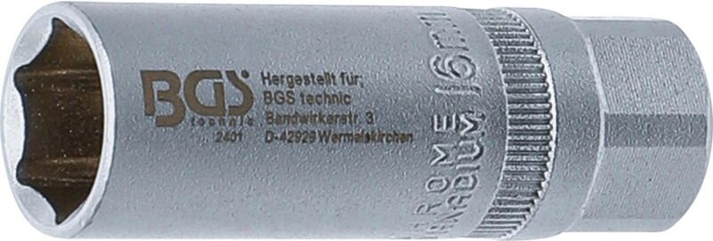 Bgs Technic - Zündkerzen-Einsatz Sechskant Antrieb Innenvierkant 12,5 mm (1/2') sw 16 mm