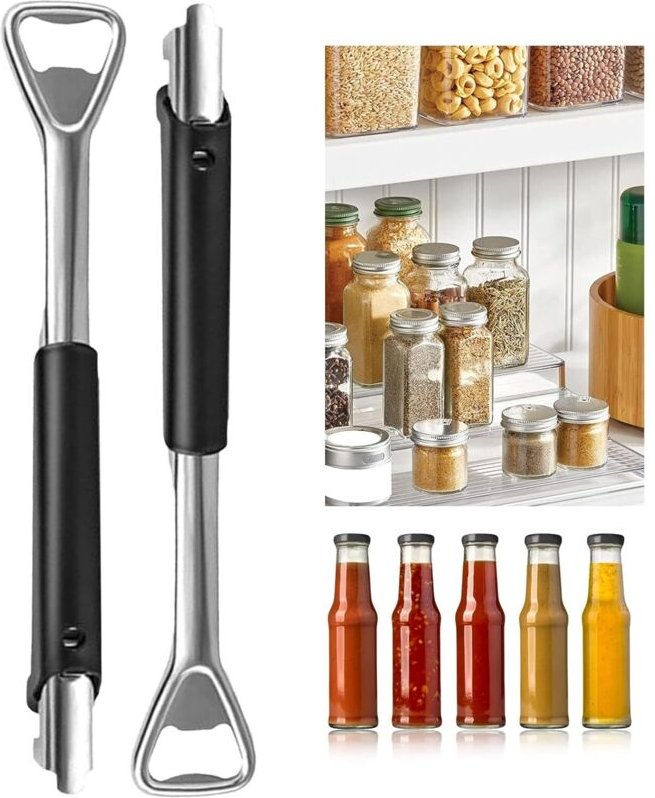 2er-Pack Dosenöffner – multifunktional und wirtschaftlich – manueller Dosenöffner – Edelstahl – manueller Dosenöffner – ...