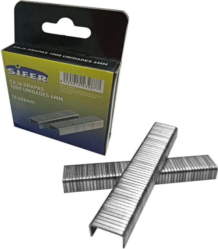 Thumbnail - Sifer - verzinkte klammern Nr. 610,6 x 6 mm, box 1000 einheiten